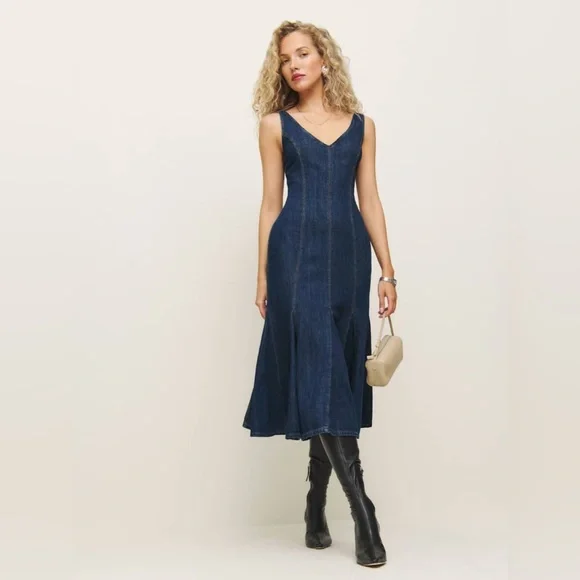 Reformation Serafina Denim Midi Dress is available for purchase on au PAY  Market - Imported Goods Online Store Co.Ltd. | au PAY Market - Online  Shopping Site